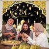 Eid Mubarak Backdrop Moon Star Castle Pattern Ramadan Decorations Banner for Home Islamic Muslim Party Supplies Eid Al-fitr Gift