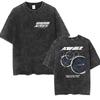 Vintage Washed Ateez Yunho Kpop Band Album 2026 TShirt Mens Women Hip Hop Loose Korean Fashion Short Sleeve T Shirt Streetwear