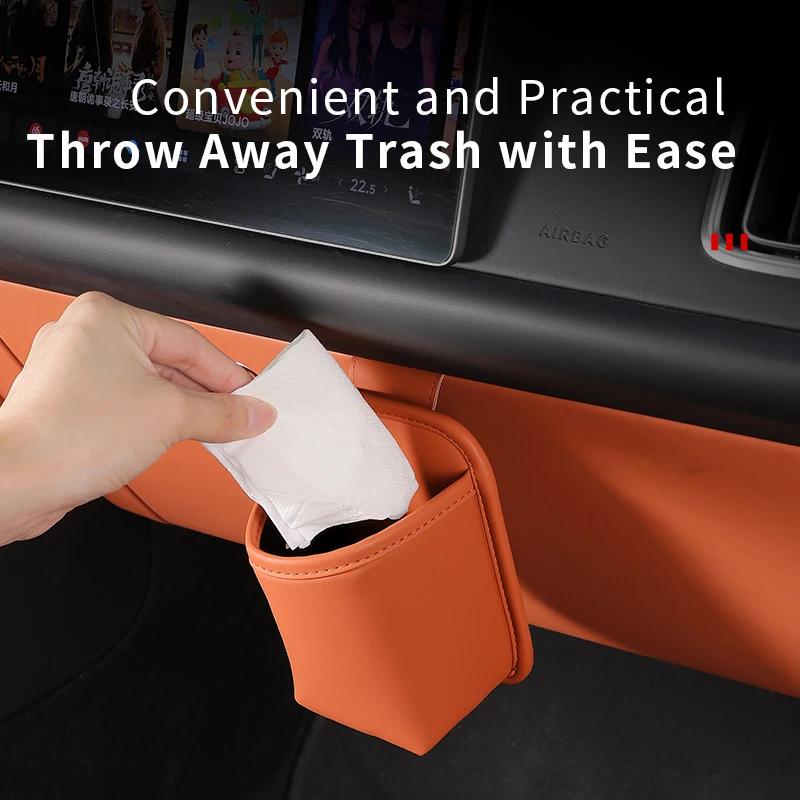 KEBIDU Car Glove Box Hanging Storage Organizer Punch-Free Cup Holder Mini Trash Bag for Water Bottle Tissue Garbage