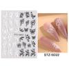 Snøklokke Nail Sticker Spring Flower Campanula 5D Preget Glider White Flora