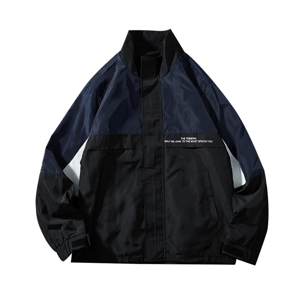 Men's  Fashion Loose Lapel Coat Stitching Blouse Large Size Coat