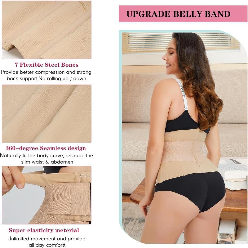 Double Bandage Reinforced Waist Trainer Slimming Tummy Control Waist Cincher
