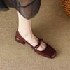 Fashion 2024 Autumn New Fashionable Retro Low Heel College Style Single Shoes Coarse Heel Shallow Bow Mary Jane Shoes for Women