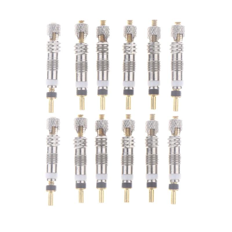 2/6/10Pcs Bike Repair Replacement Brass Tubeless Core Bicycle Removable Presta Valve Core For Road MTB Bike