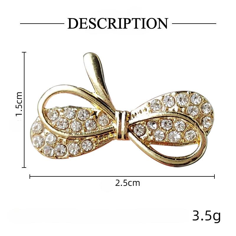 Bow Brooch Buckle Hanging Plating, High-end Temperament Decorative Buckle Fixed Clothes Accessories Women