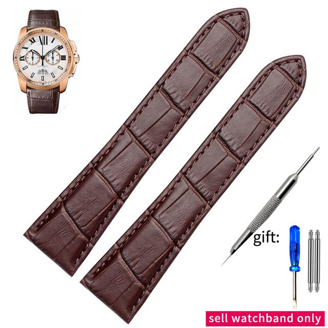 Uhrenarmband für Cartier Tank Echtes Leder Uhrenarmband Herren Claire Ledergürtel London Solo Mechanische Uhr Zubehör 25mm