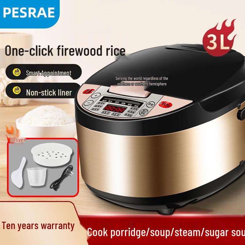 Multifunctional Intelligent Rice Cooker: Large Capacity, Fully Automatic for 1-8 People, with Timing and Porridge/Soup Functions.