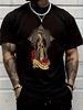 100% Cotton Our Of Guadalupe Saint Virgin Mary T Shirt Casual Short Sleeve Shirt Men Graphic