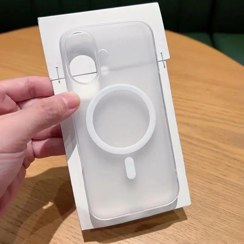 Ultra-dünne Harte Matte Magnetische Hülle Für iPhone 16E 16 15 14 13 12 11 Pro Max 16 Plus Für Magsafe Harte PC Rückseite