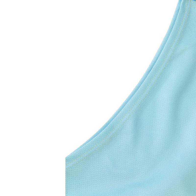 Li-Ning Simple Solid Color Breathable Quick-Dry Training Fitness Casual Comfortable Versatile Sleeveless Sports Vest Men Tops Island-Blue AVSW125-4