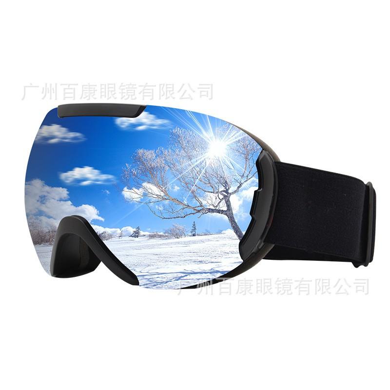 Double-Layer Anti-Fog Ski Goggles Snowboarding Mountaineering Windproof UV Protection Adult Unisex TPU Lens Silver
