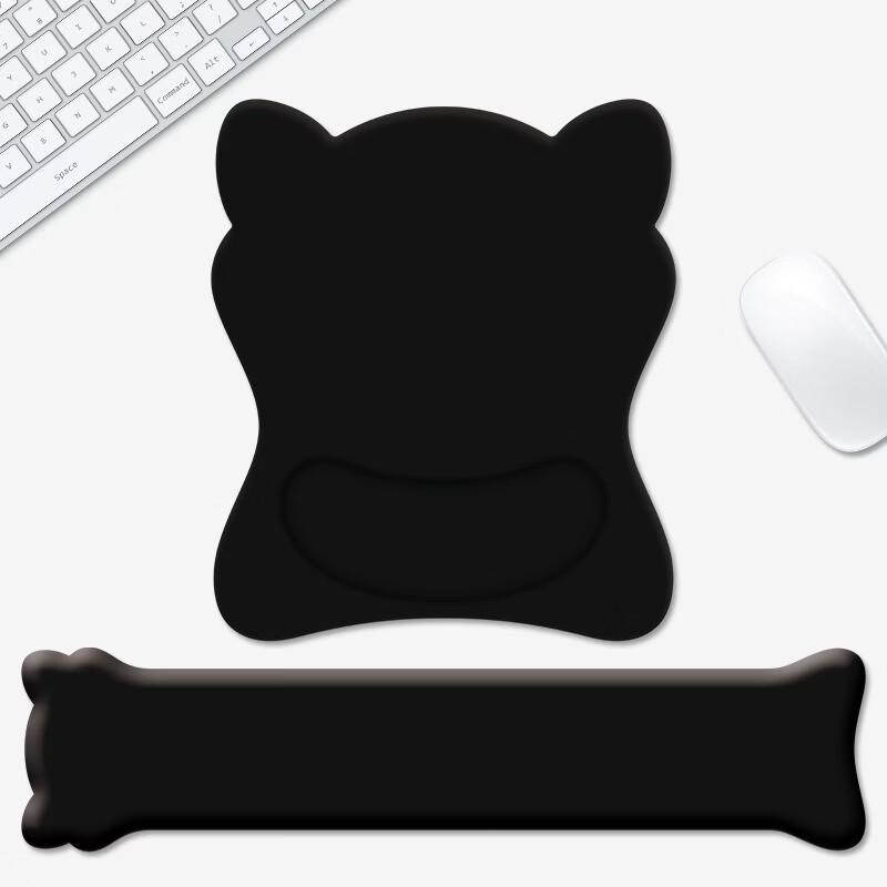 Fumede Mini Creative Black Mouse Pad with Wrist Rest