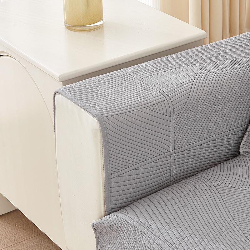 Pure Cotton Sofa Cushion for All Seasons, Cotton Non-slip Cushion, Simple Modern Fabric Sofa Cover, Backrest Cover and Cloth Towel