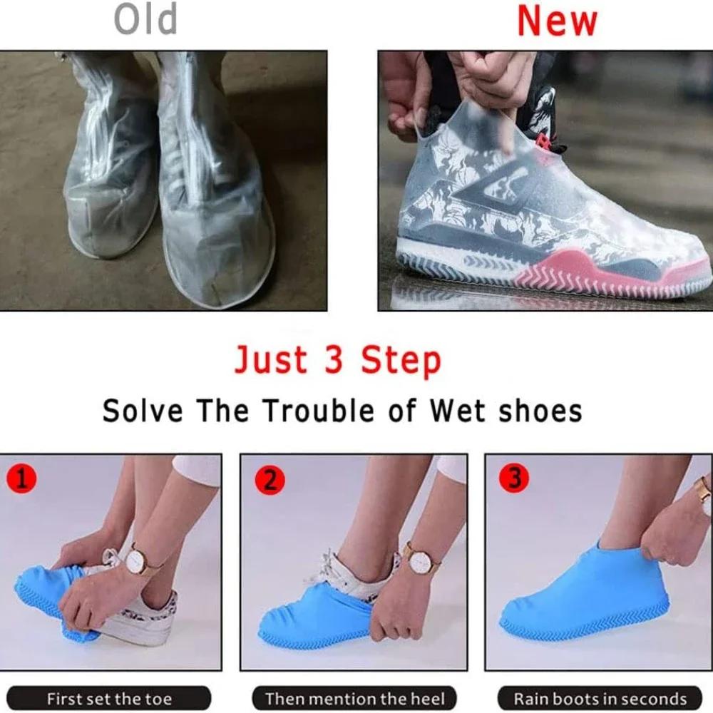 Home Overshoes Gear Travel Boots Rain Shoe Protector Waterproof Reusable Covers Shoes Rubber Products Boot Antis-Slip Outdoor