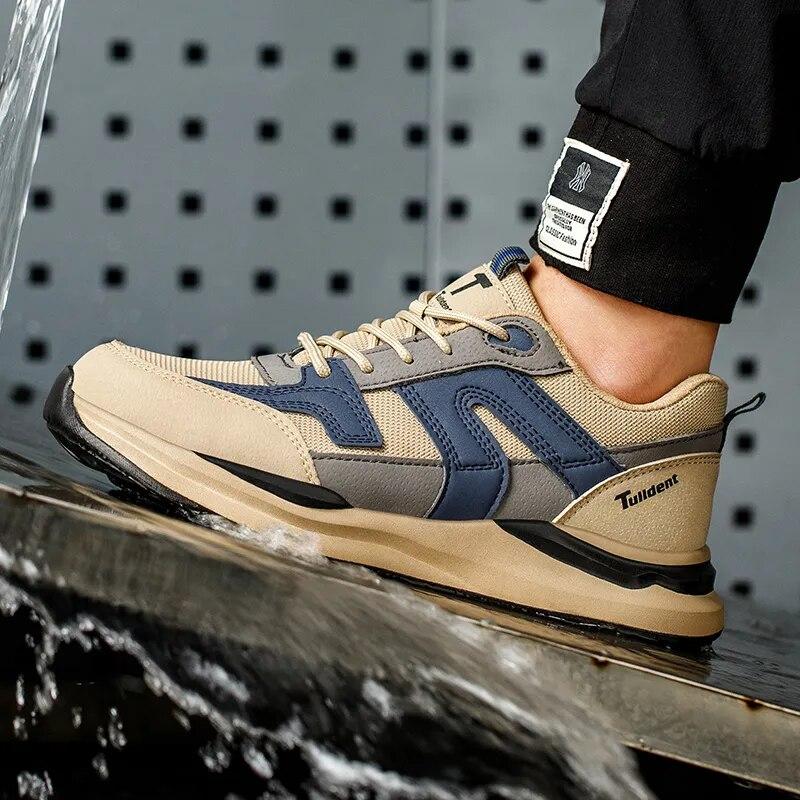 Pracovní tenisky Obuv s ocelovou špičkou Pánská bezpečnostní obuv Pracovní obuv odolná proti propíchnutí Boty Nezničitelná obuv Zabezpečení Lehká