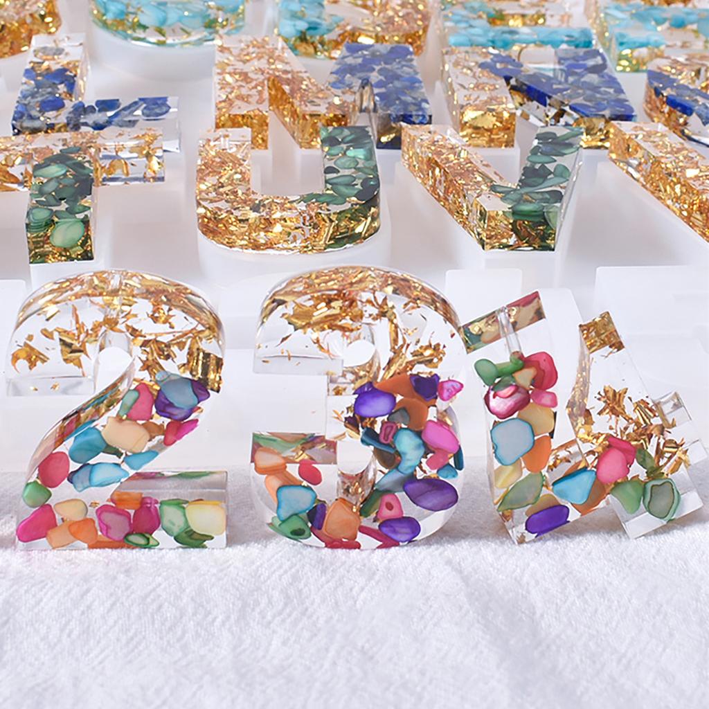 Buy DIY Resin Alphabet Keychain Molds & Hole for Epoxy Letter Molds Art