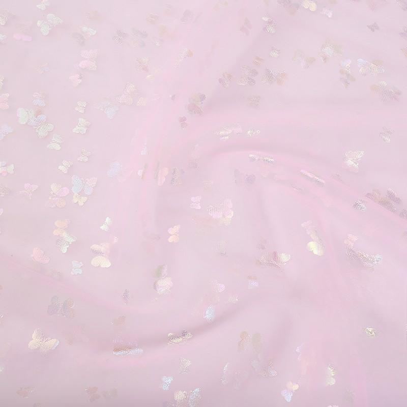 100x150cm Fancy Feather Butterfly Gauze Wedding Dress Shampooy Skirt Gauze Stage Costume Fabric Background Decorative Foil Gauze