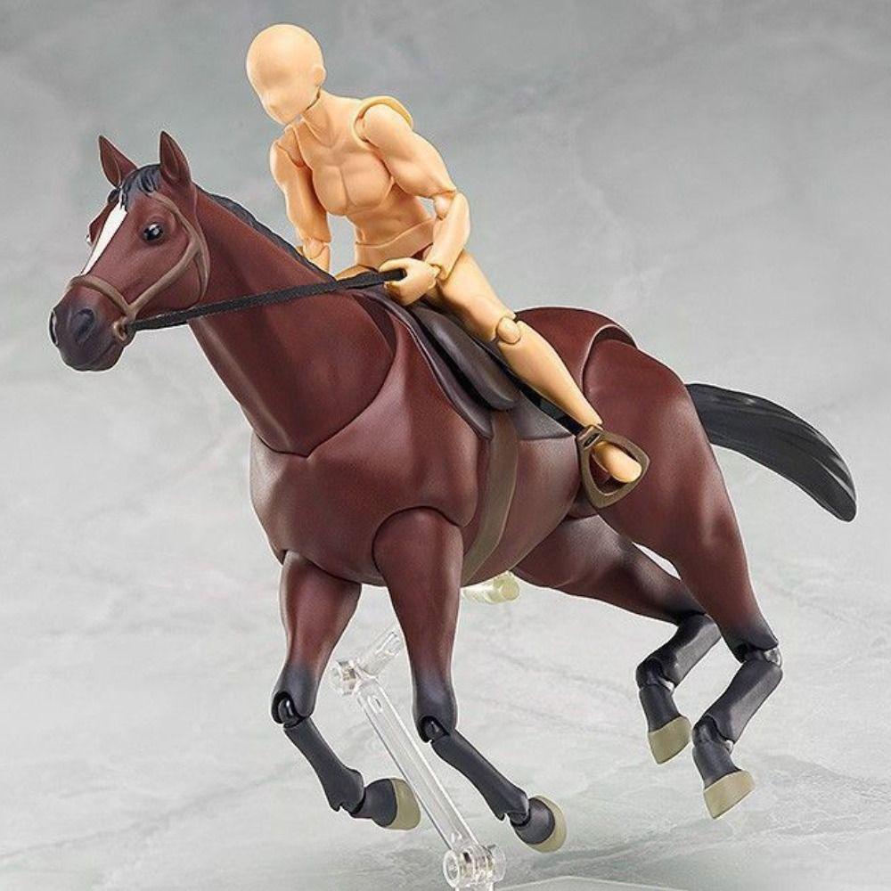 PVC Horse Artist Painting Model Movable Mini Size Horse Figurine  Children Birthday Gift