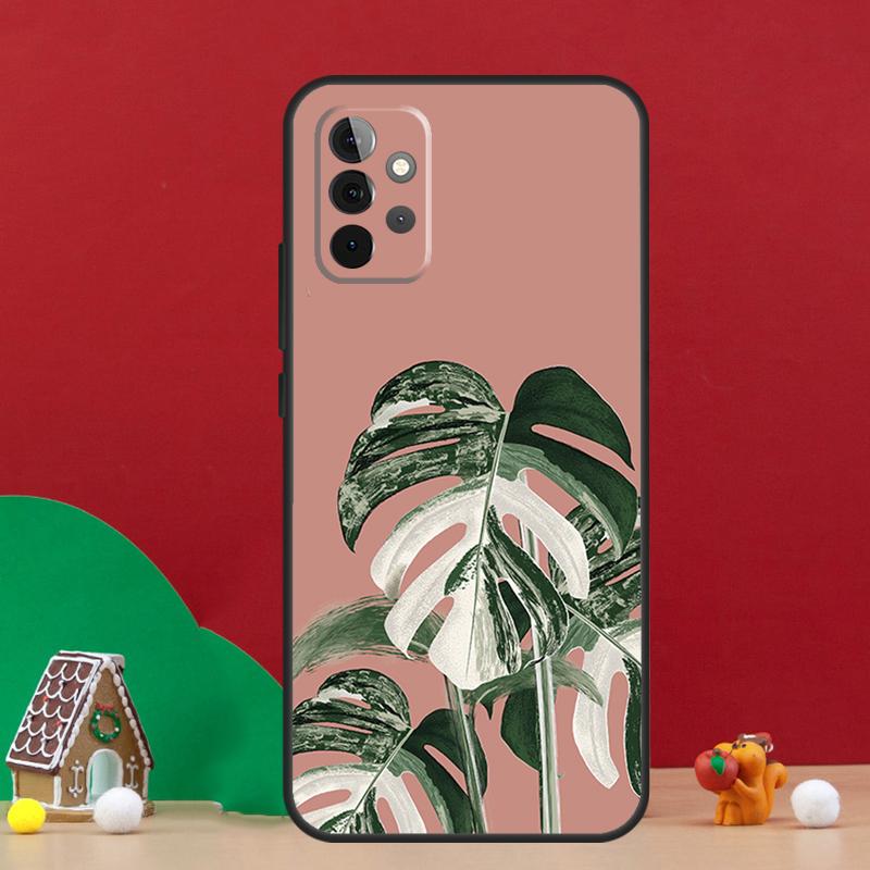 Leaves Monstera Green Case For Samsung Galaxy A55 A52 A32 A12 A33 A06 A16 A26 A36 A56 A15 A53 A13 A34 A54 A14 A17