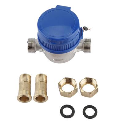 Kupfer 1,5 m3 h 0 40 Grad Celsius Mechanischer Wasserzähler 15 mm 1 2 Zoll Wasserdurchflussmesser