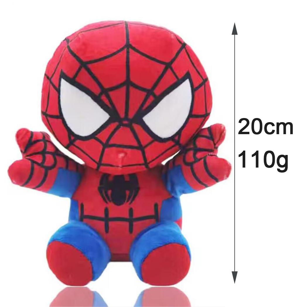20см Плюшевая игрушка Marvel Мстители Человек-паук Капитан Америка Железный человек Халк Черная Пантера Грут Мультяшная Милая Плюшевая Кукла Детские Подарки 20cm