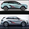 Black & Red Stripe Decals Car SUV Side Body Decoration Graphic Vinyl Sticker Kit