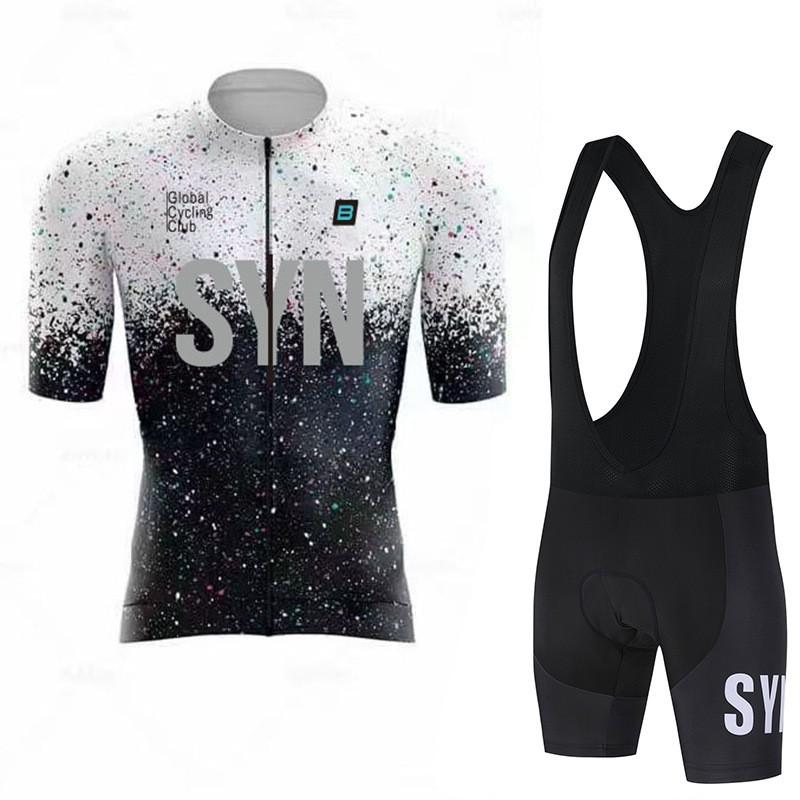 Mens Cycling Jersey Set Short Sleeve Quick Dry Breathable Bike Riding Kit Summer Compression Fit