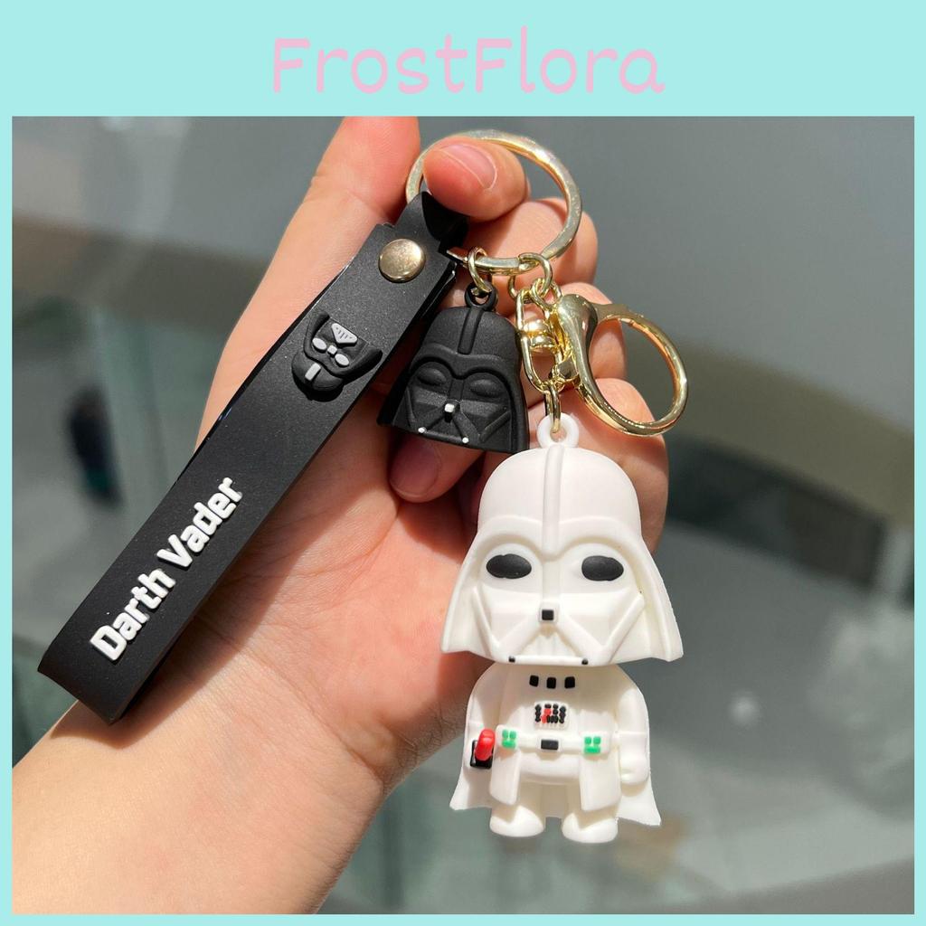 Adorable Cartoon Darth Vader Car Keychain Cute Pvc Soft Pendant Key Accessory