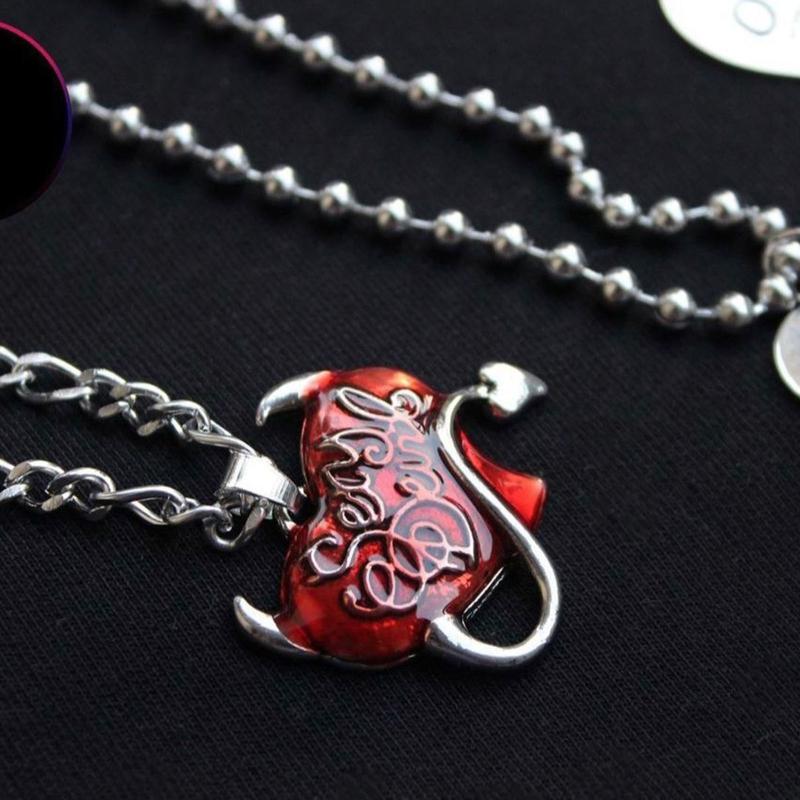 Heart Necklaces Pendant for Women Red Gothic Pendant Jewelry Gifts for Her On Christmas Valentine Gifts for Women Girls