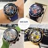 Fashion Waterproof Quartz Watches for Men Luxury Military Sport Chronograph Wristwatch with Silicone Strap