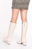 Women Modern Stylish Fashion Boots Boot Genuine Leather Ecru Genuine Leather High Heel Boots