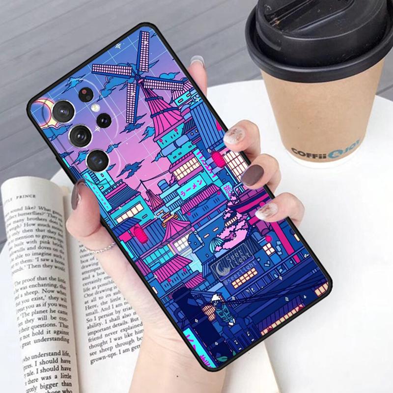 Art Pixel Aesthetic phone case Cover For Samsung Galaxy S24 S25 Ultra S21 S22 Ultra S10E Note 10 Plus Note 20 FE S23