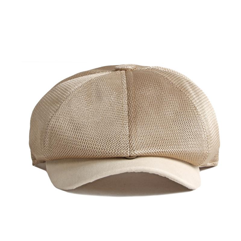 Summer Mesh Octagonal Cap Men's British Vintag Beret Flat Caps Newsboy Cap for Men Gatsby Painters Hats Gorro Hombre Boina