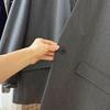 Blazer Coat for Women Cotton Autumn Winter Thickened Casual Oversize Striped Lined V-Neck Blazer Jacket