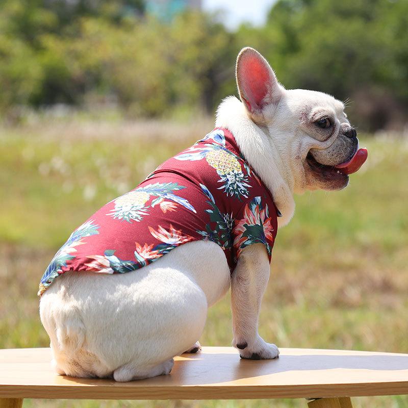 Spring Summer Hawaii Holiday Printed Dog Shirt Teddy Schnauzer Cat Dog Clothes Suitable For Small Medium Dogs Cats Pet Products