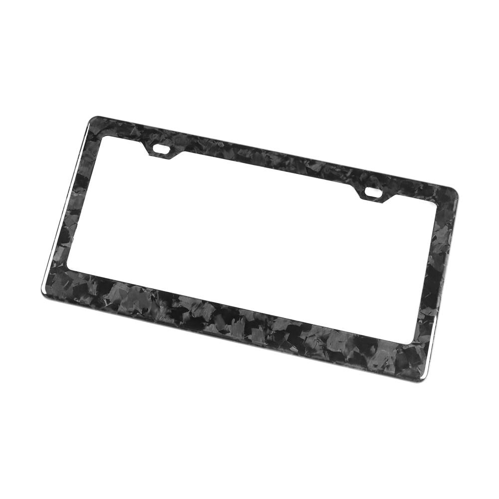 Real Forged Carbon Fiber License Plate Frame Car External Decoration 12.4x 6.2in