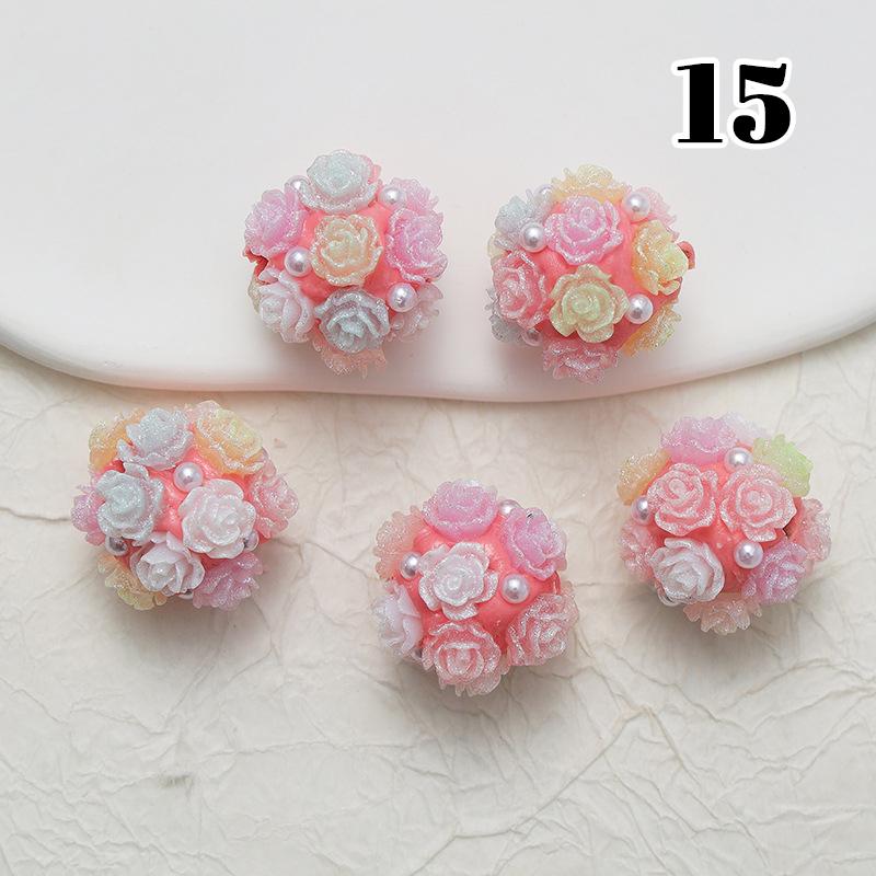 2Cm 10Pcs Charm Rose Polymer Clay Colorful Lover Acrylic Beads for Jewelry Making Diy Necklace Bracelets Earring Accessories New