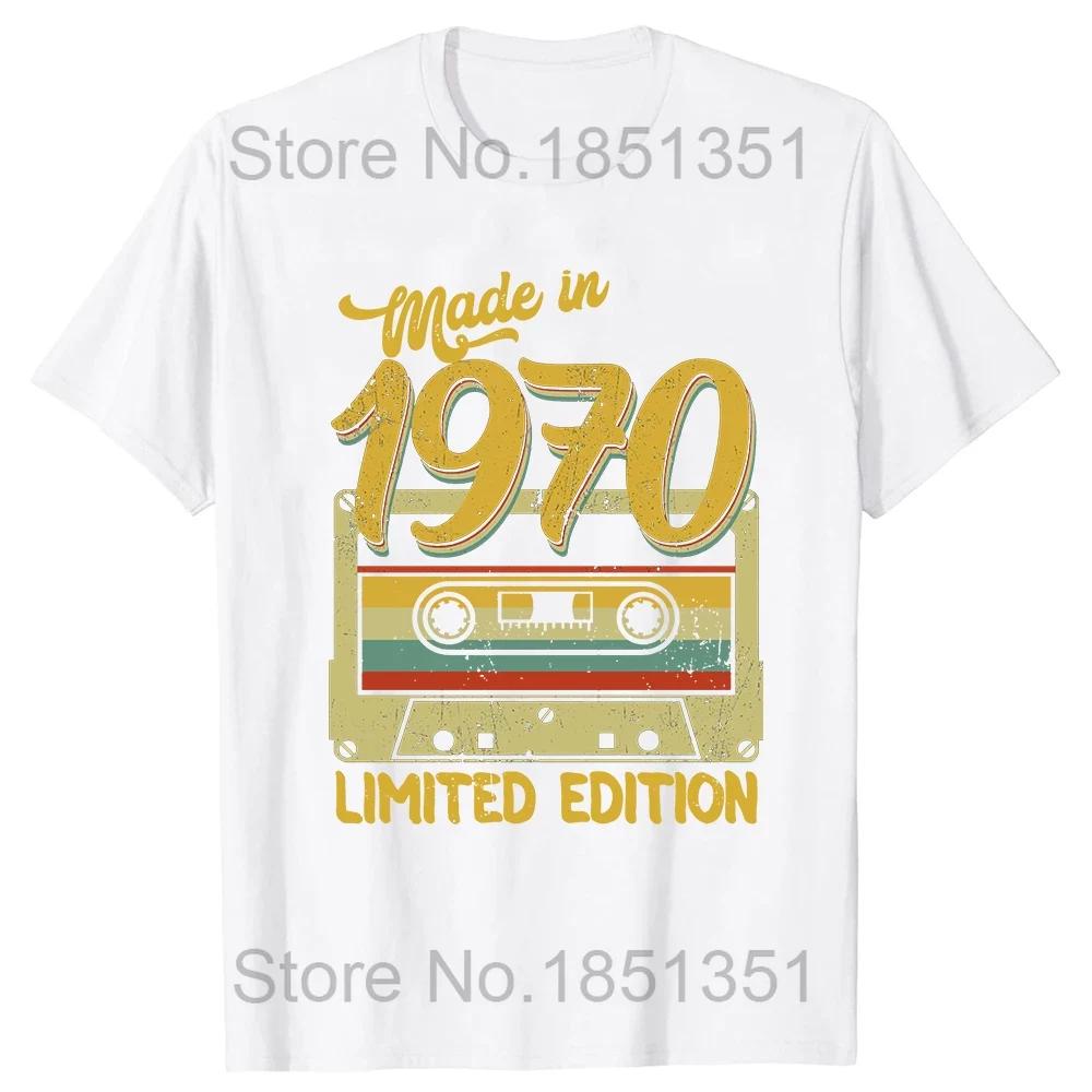 Unisex Hergestellt 1970 Geburtstagsgeschenke 54 Jahre alt 54. Geburtstag Geschenk T-Shirt Unisex Bedrucktes T-Shirt Mode Kurzarm Jubiläums-Tee Tops