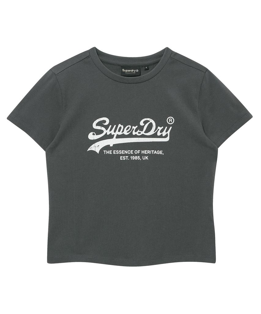 Syupeodeulai Women'S Essentials Logo T-Shirt Charcoal Sdfiscq01Chl