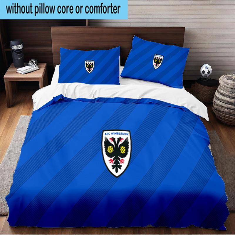 3PCS Afc Wimbledon Crest Bedding Set For Bedroom, Dormitory,Including 1pc Duvet Cover And 2pcs Pillowcases Large size Fan gift