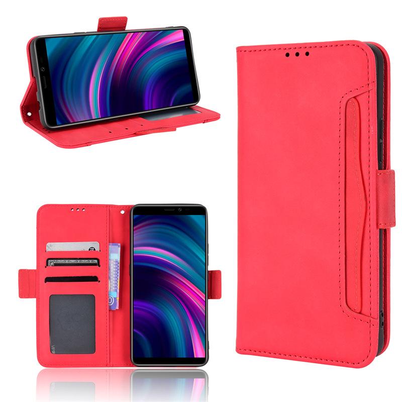 BLU J9L Leather Case: Multi-Card Slot Flip Protective Skin-Feel Cover