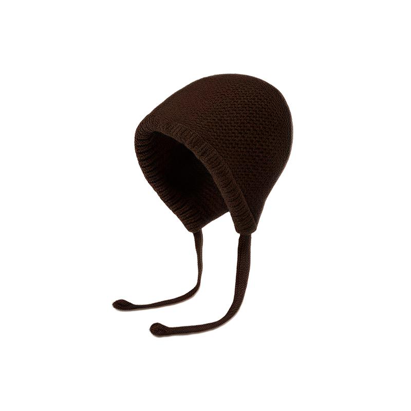 

Милая вязаная шапка-бини ручной работы на осень-зиму, шерстяная теплая шапка с защитой ушей, ветрозащитная шапка-пуловер с кисточкой A8