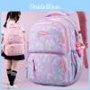 Cute Nylon Kids School Backpack For Girls And Boys With Curved Straps