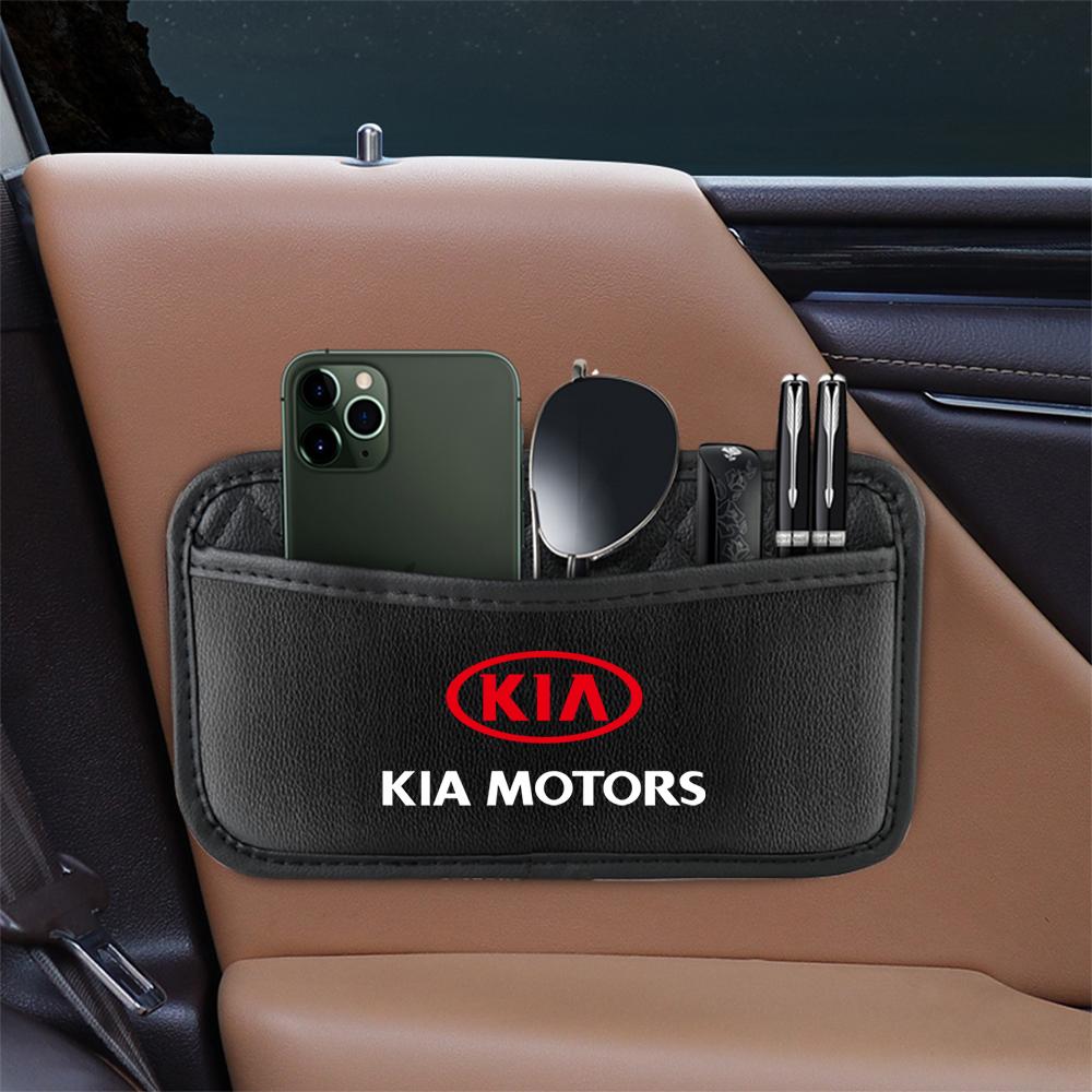 2026 Hot Car Sticker Car Storage Pocket Seat Back Bag Auto With Adhesive For Kia Sportage Rio 3 Soul Picanto EV6 Cerato Niro Tel