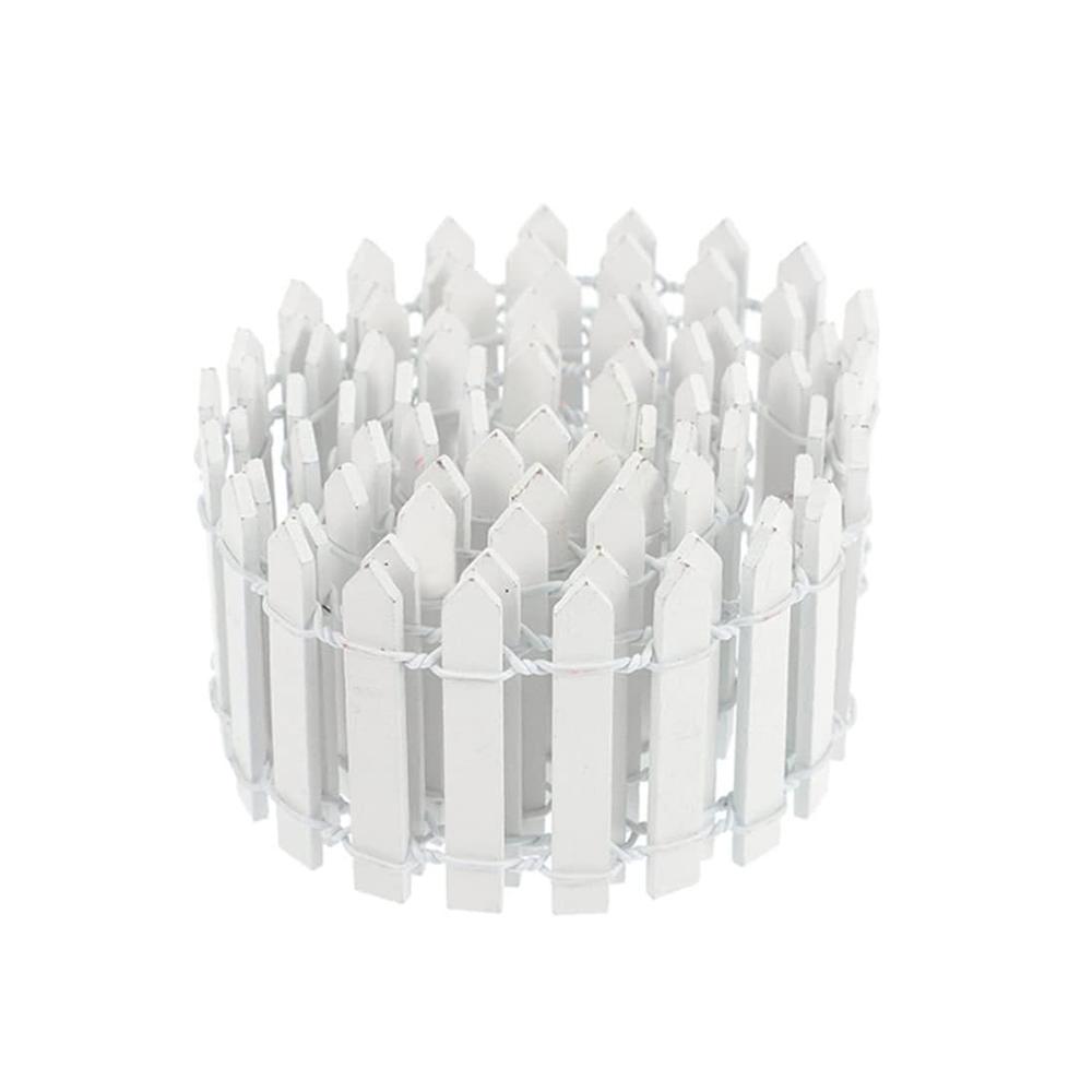 

1pcs Mini Wooden Fence for Fairy Gardens and Flower Pot Embellishments - Durable Home & Garden Decor, Perfect for Christmas белый