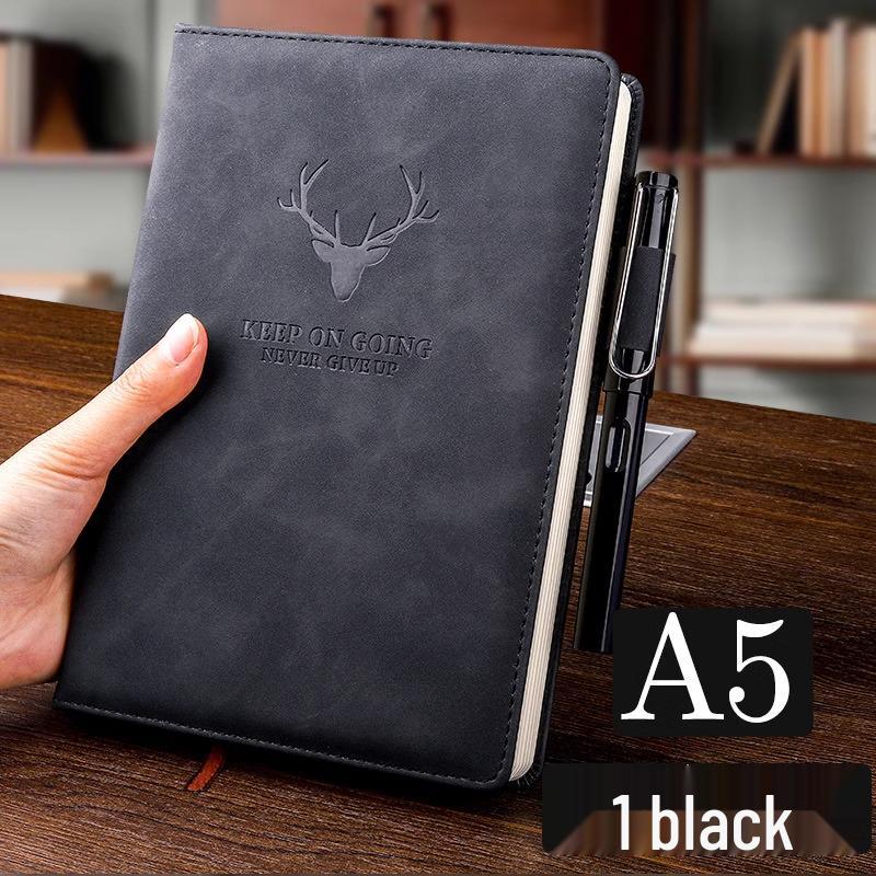 Extra Thick Magnetic Leather Business Notebook with Buckle