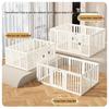 Gray & White Color Block Puppy Playpen for Small to Medium Dogs - Indoor Pet Crate & Isolation Fence