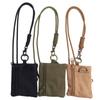 Zipper Hanging Neck Coin Purse Casual Small Card Holder Portable Oxford Cloth Mini Wallet  Outdoor