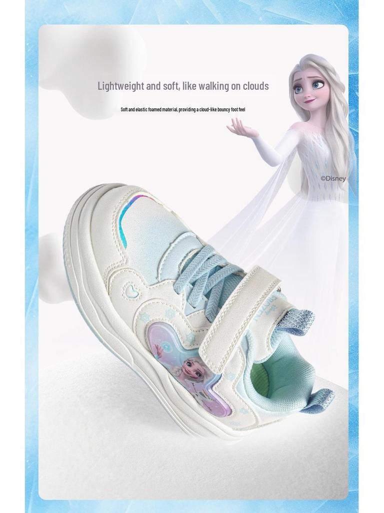 Marken Leuchtende Wasserdichte Leder Cartoon Prinzessin Schuhe für Mädchen, Modische Low-Top Sneaker für Frühling/Herbst 2025