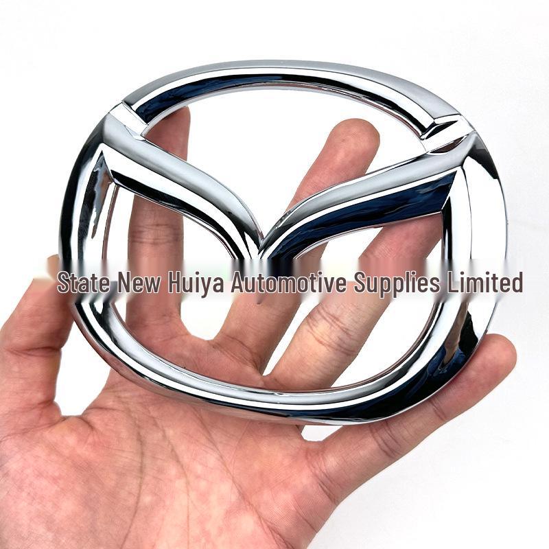 Kompatybilny emblemat Mazda do Mazda 3, Mazda 6, Atenza, CX-4, CX-7 – Przednia kratka i tylna klapa bagażnika.